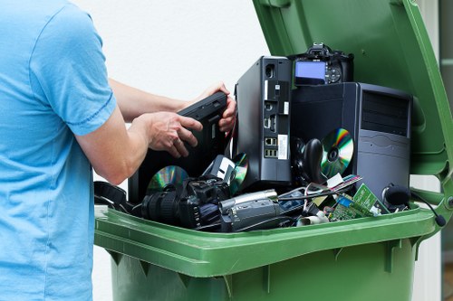 Waste collection trucks in Havering