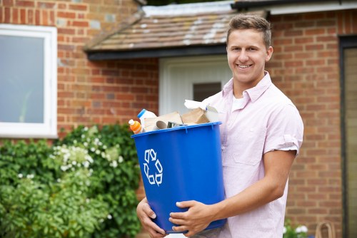 Proper waste disposal and recycling in a commercial environment